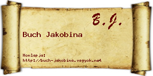 Buch Jakobina névjegykártya