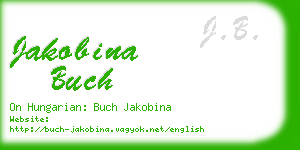 jakobina buch business card